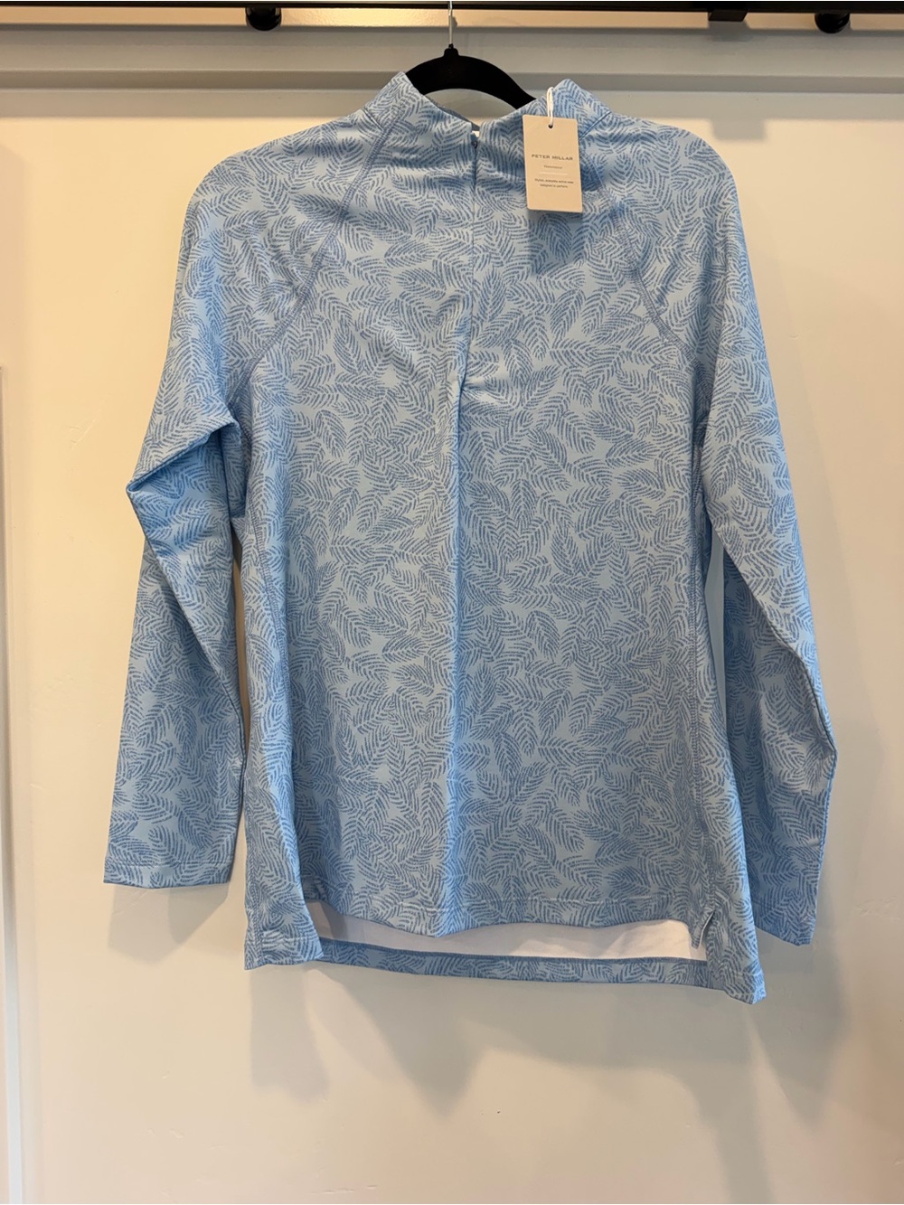 Peter Millar Light Blue Long-Sleeve Zip up Shirt L